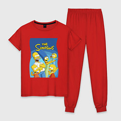 Женская пижама Семейка Симпсонов - Гомер, Мардж и их отпрыски