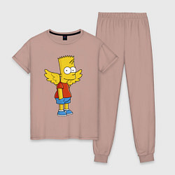 Женская пижама Барт Симпсон - единорог