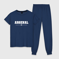 Пижама хлопковая женская Arsenal football club классика, цвет: тёмно-синий