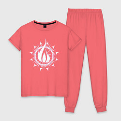 Женская пижама In flames - logo neon