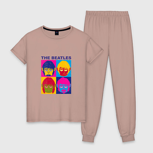 Женская пижама The Beatles Monkeys / Пыльно-розовый – фото 1