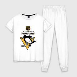 Женская пижама Питтсбург Пингвинз НХЛ логотип