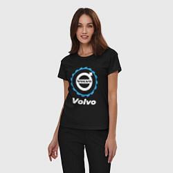 Пижама хлопковая женская Volvo в стиле Top Gear, цвет: черный — фото 2