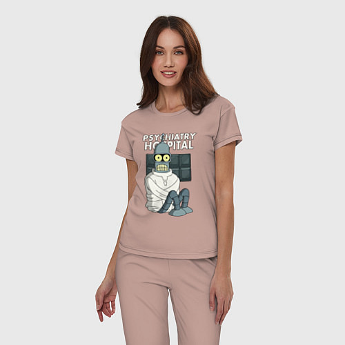 Женская пижама Bender - hospital / Пыльно-розовый – фото 3