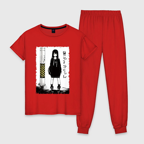Женская пижама Мико у столба / Красный – фото 1