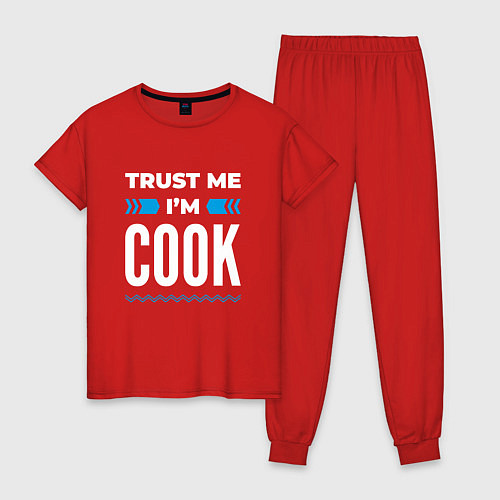 Женская пижама Trust me Im cook / Красный – фото 1