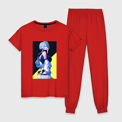 Женская пижама Люси из аниме Cyberpunk Edgerunners / Красный – фото 1