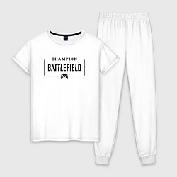 Женская пижама Battlefield gaming champion: рамка с лого и джойст