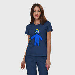 Пижама хлопковая женская Синий из Роблокс, цвет: тёмно-синий — фото 2