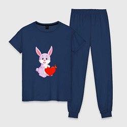 Женская пижама Кролик с сердцем