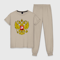 Женская пижама Герб России - прозрачный фон