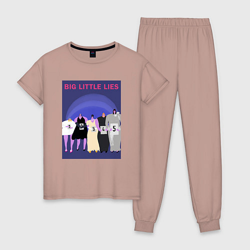 Женская пижама Подозреваемые - Большая маленькая ложь / Пыльно-розовый – фото 1