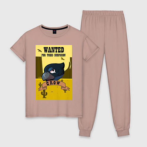 Женская пижама Wanted Crow / Пыльно-розовый – фото 1