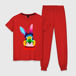 Женская пижама Радужный кролик