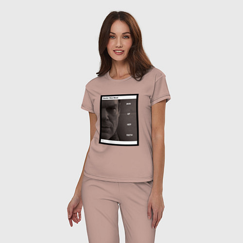 Женская пижама Декстер новая кровь арт / Пыльно-розовый – фото 3