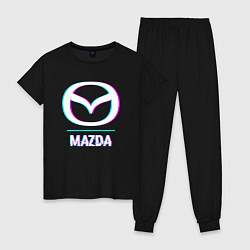 Женская пижама Значок Mazda в стиле glitch