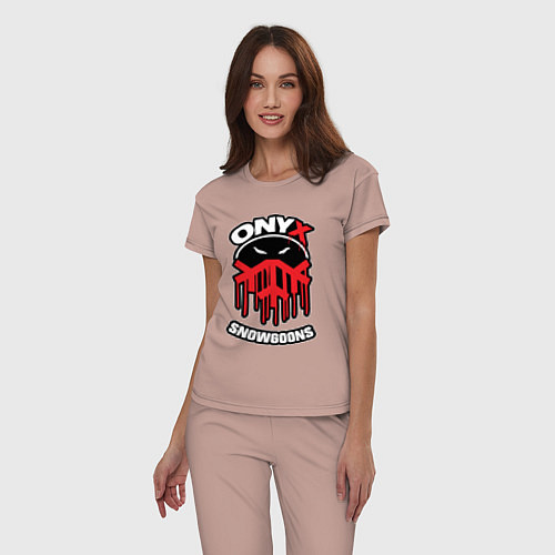 Женская пижама Onyx - snowgoons / Пыльно-розовый – фото 3