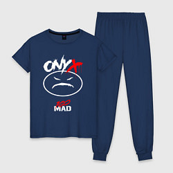 Пижама хлопковая женская 100 Mad - Onyx, цвет: тёмно-синий