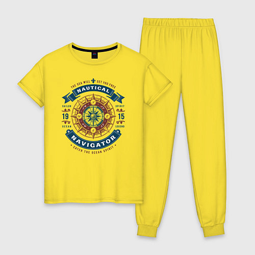 Женская пижама Морской навигатор / Желтый – фото 1