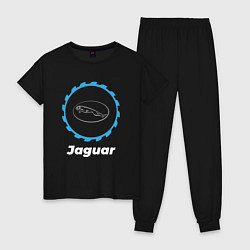 Пижама хлопковая женская Jaguar в стиле Top Gear, цвет: черный