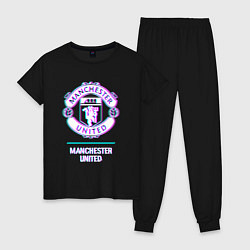 Женская пижама Manchester United FC в стиле glitch