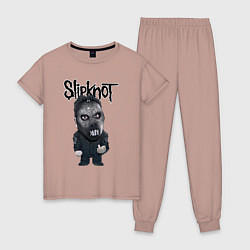 Пижама хлопковая женская Седьмой Slipknot, цвет: пыльно-розовый