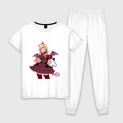Пижама хлопковая женская Марин Китагава чертик - Фарфоровая кукла, цвет: белый