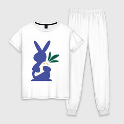 Женская пижама Синий кролик