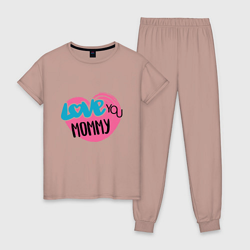 Женская пижама Love You Mommy / Пыльно-розовый – фото 1