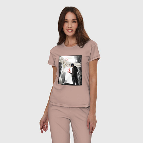 Женская пижама Нассе и Мирай Какэхаси - Платиновый предел / Пыльно-розовый – фото 3