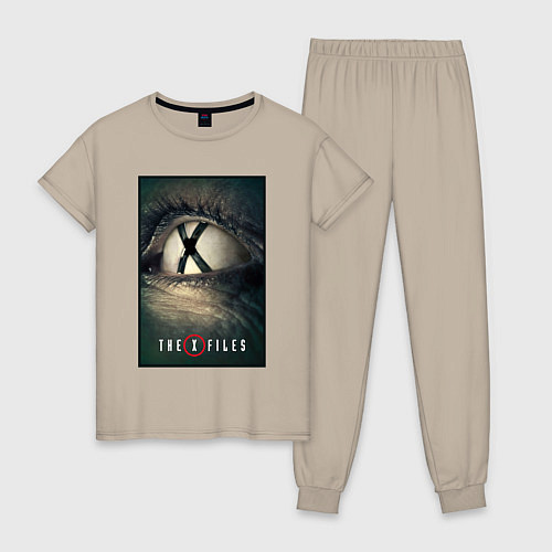 Женская пижама X - Files poster / Миндальный – фото 1