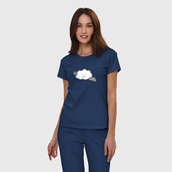 Пижама хлопковая женская Cloud Strife, цвет: тёмно-синий — фото 2