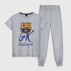 Пижама хлопковая женская Barcelona - Spain - goalkeeper, цвет: меланж