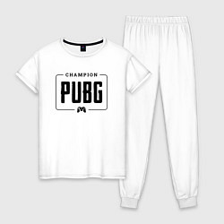 Женская пижама PUBG gaming champion: рамка с лого и джойстиком