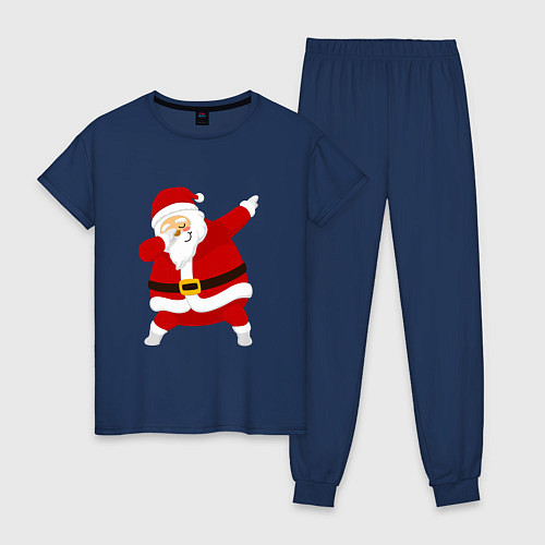 Женская пижама Дед мороз дэб / Тёмно-синий – фото 1
