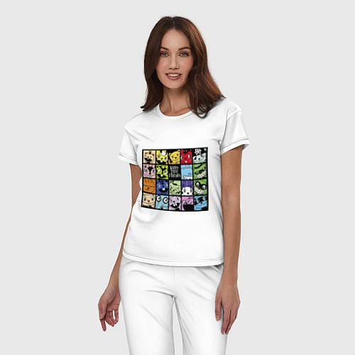 Женская пижама All happy three friends / Белый – фото 3