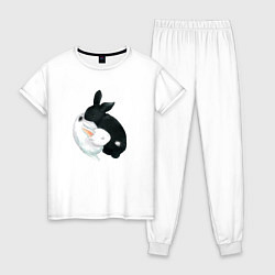 Женская пижама Кролики Инь Янь