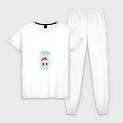 Пижама хлопковая женская Символ 2023, цвет: белый