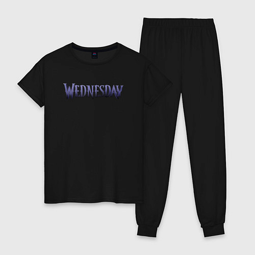 Женская пижама Logotype Wednesday / Черный – фото 1