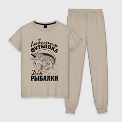 Женская пижама Футболка для рыбалки