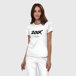 Пижама хлопковая женская 200X KID, цвет: белый — фото 2