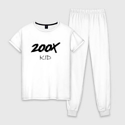 Пижама хлопковая женская 200X KID, цвет: белый