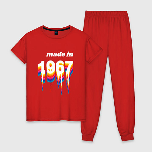 Женская пижама Made in 1967 liquid art / Красный – фото 1