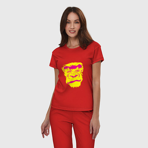 Женская пижама Gorilla face / Красный – фото 3