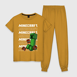 Женская пижама Крипер Майнкрафт