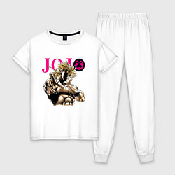 Пижама хлопковая женская Дио Брандо - JoJo Bizarre Adventure, цвет: белый