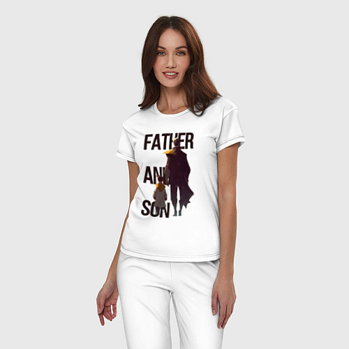 Женская пижама Отец и сын / Белый – фото 3