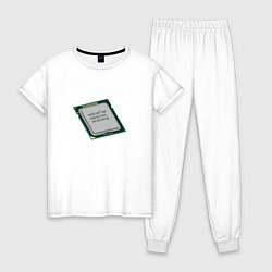 Пижама хлопковая женская IT Vagodroch processor, цвет: белый