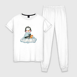Женская пижама Пингвин на облаке