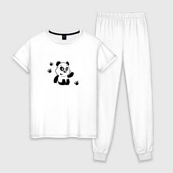 Женская пижама Мультяшный мишка панда